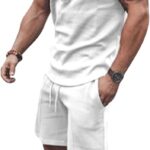 2 Piece Outfits For Men Shorts Set Casual Athletic Suit Sweatsuits Sportswear Casual Tracksuit