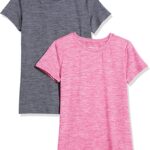 Amazon Essentials Women’s Tech Stretch Short-Sleeve Crewneck T-Shirt, Pack of 2