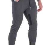 FIRSTGYM Mens Joggers Sweatpants Slim Fit Workout Training Thigh Mesh Gym Jogger Pants with Zipper Pockets